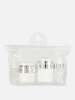 Conjunto 4 Recipientes Cuidados Pele Viagem