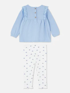 Conjunto Blusa Folhos/leggings