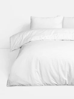 Conjunto Capa Edredão Super King Seersucker Branco