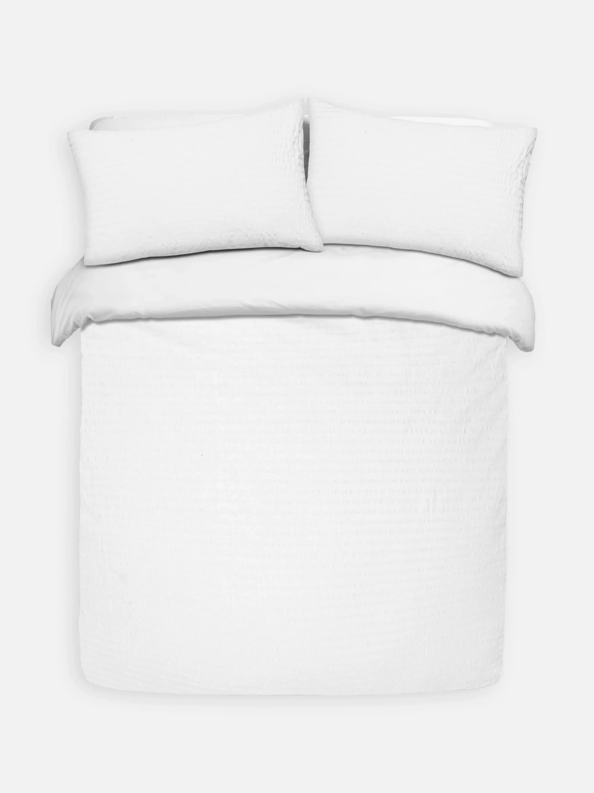 Conjunto Capa Edredão Super King Seersucker Branco