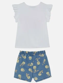 Conjunto E Calções Looney Tunes Piu-Piu