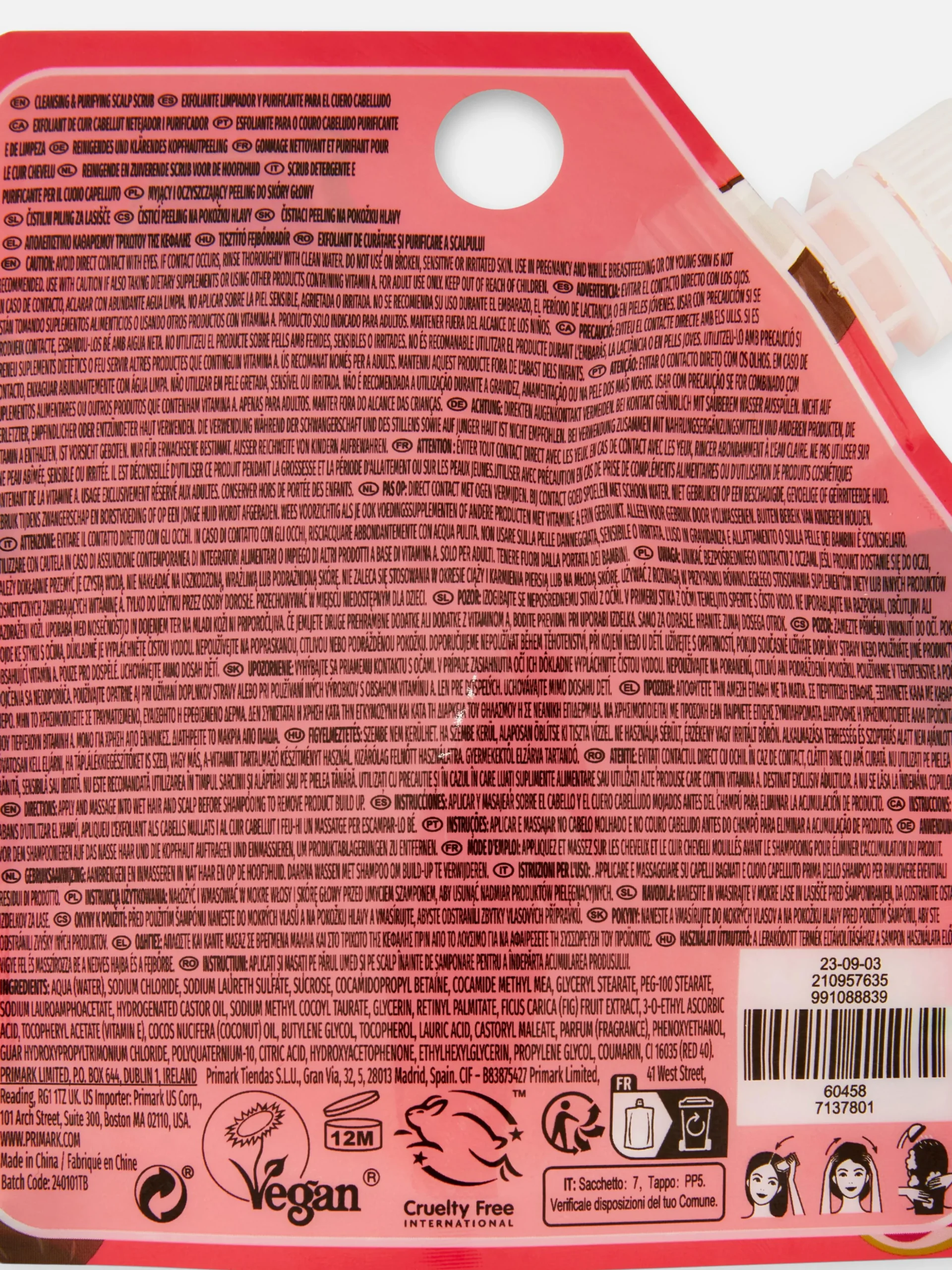 Esfoliante De Limpeza Do Couro Cabeludo PS...