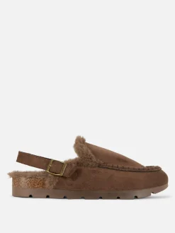 Loafers Fecho Atrás Imitação Camurça Rita Ora