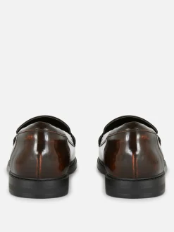 Loafers Ranhura Imitação Pele