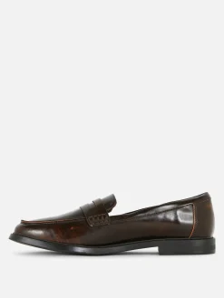 Loafers Ranhura Imitação Pele