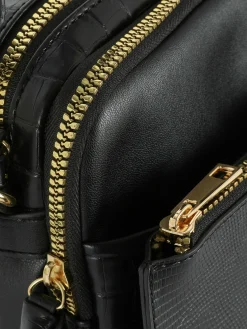 Mala Câmara Fecho Duplo Imitação Crocodilo