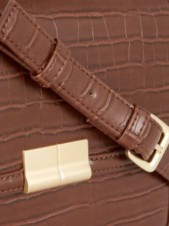 Mala Tiracolo Imitação Crocodilo