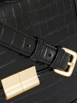 Mala Tiracolo Imitação Crocodilo