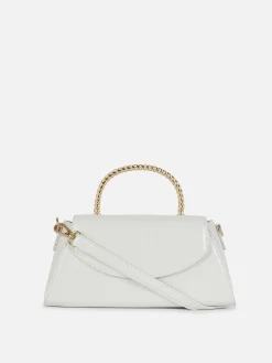 Mala Tiracolo Pega Metal Imitação Crocodilo