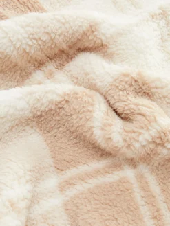 Manta Malha Polar Padrão Xadrez