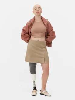 Minissaia Imitação Camurça