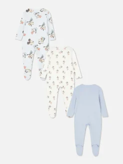 Pack 3 Babygrows Disney Mickey Mouse & Friends