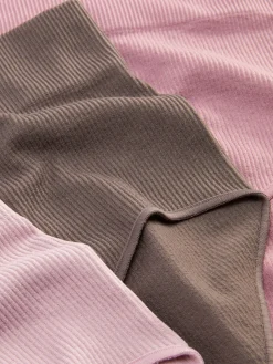 Pack 3 Cuecas Subidas Caneladas S/ Costuras