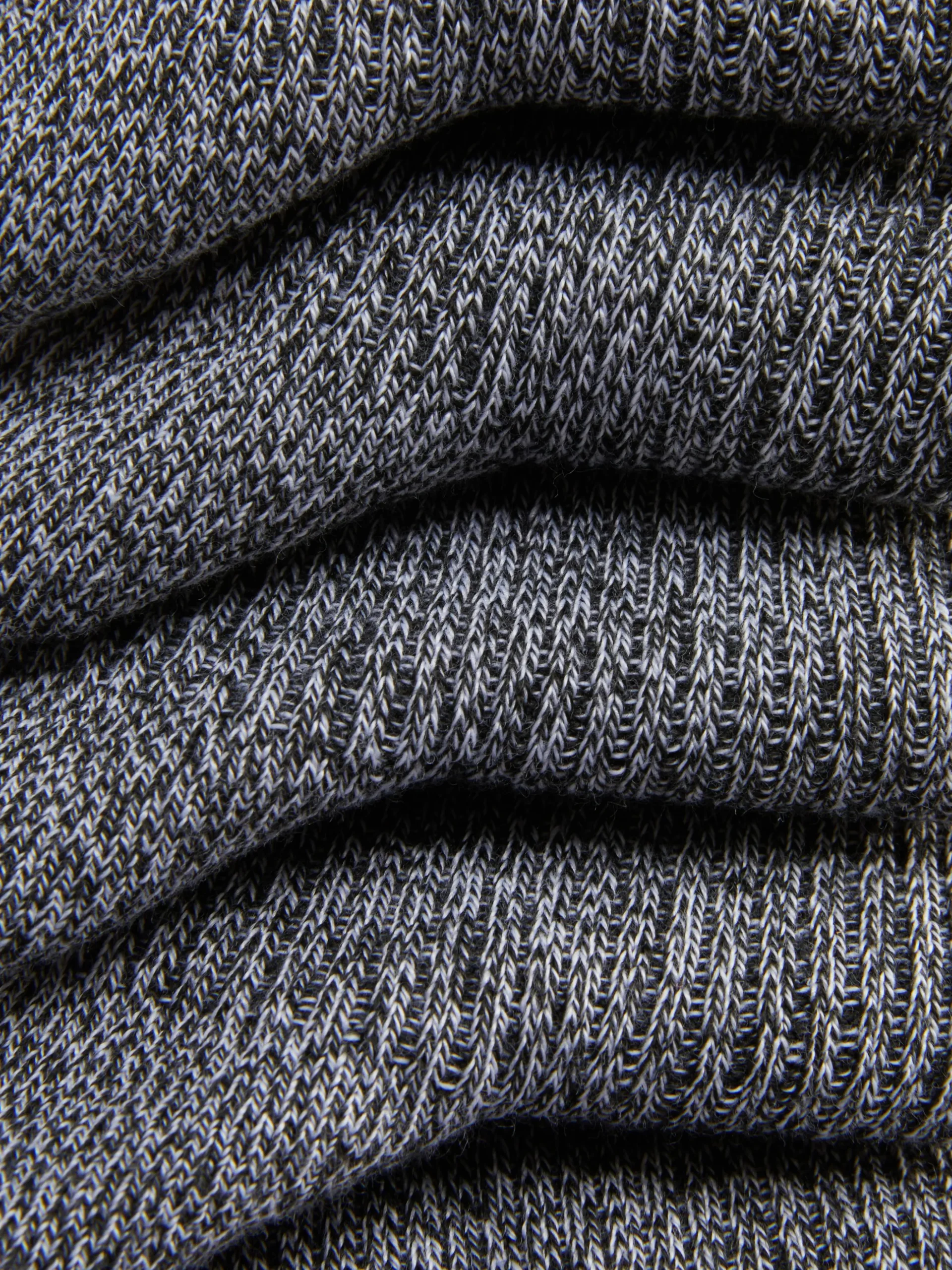 Pack 5 Pares Meias Cano Médio Caneladas