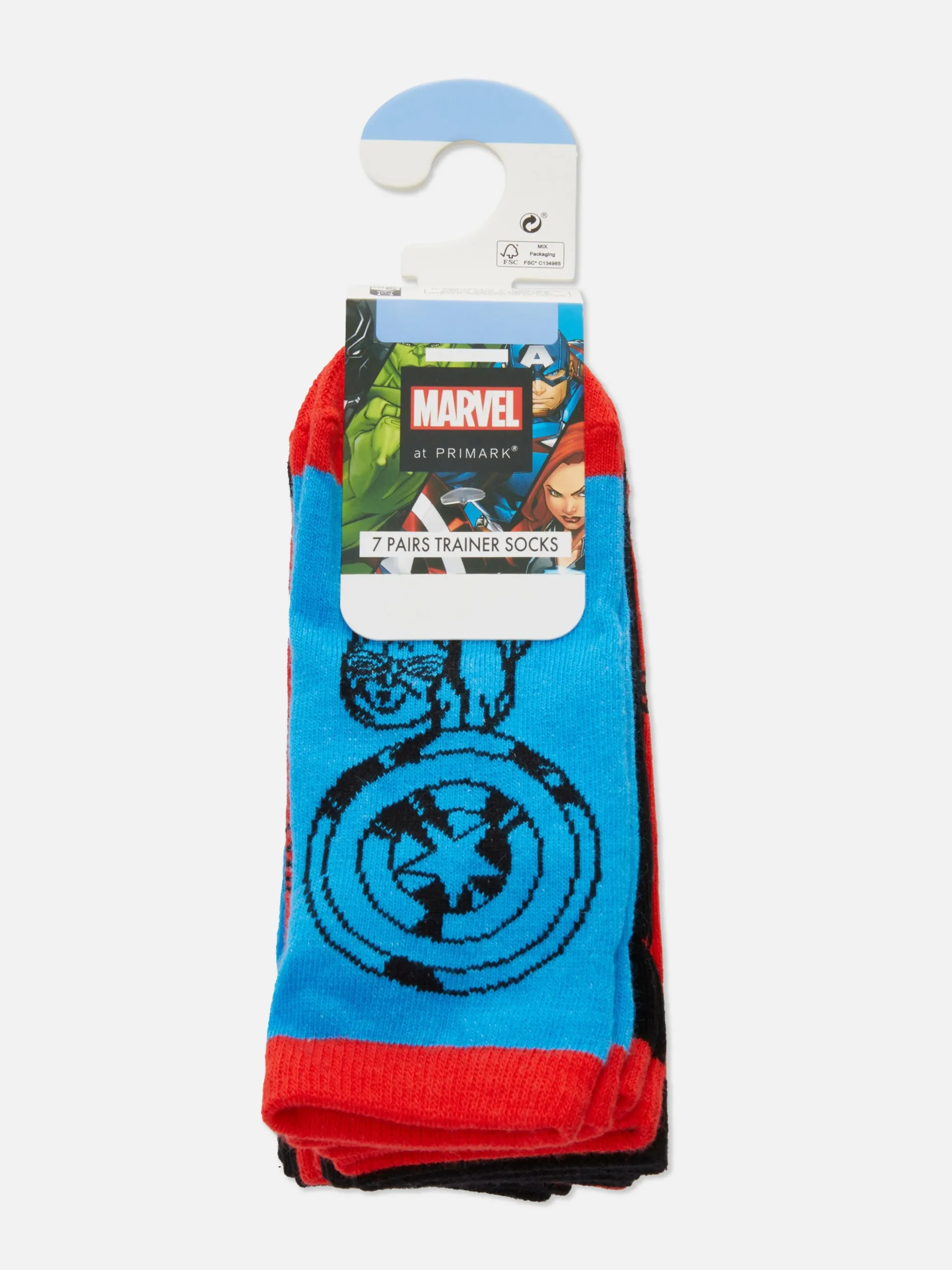 Pack 7 Pares Meias Desporto Marvel Vingadores
