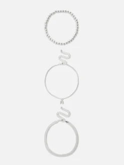 Pack 3 Pulseiras Pé Infinitas Iniciais