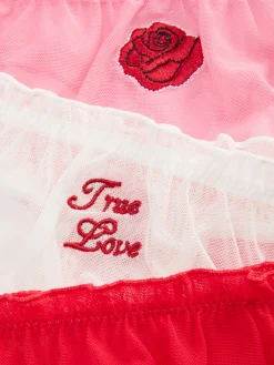 Pack 3 Tangas Malha Folhos