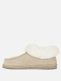 Pantufas Estilo Mocassim Forro Imitação Pelo