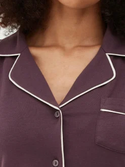 Pijama Manga Comprida Malha Estilo Boyfriend