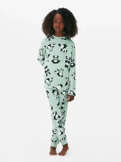 Pijama Manga Comprida Veludo Panda