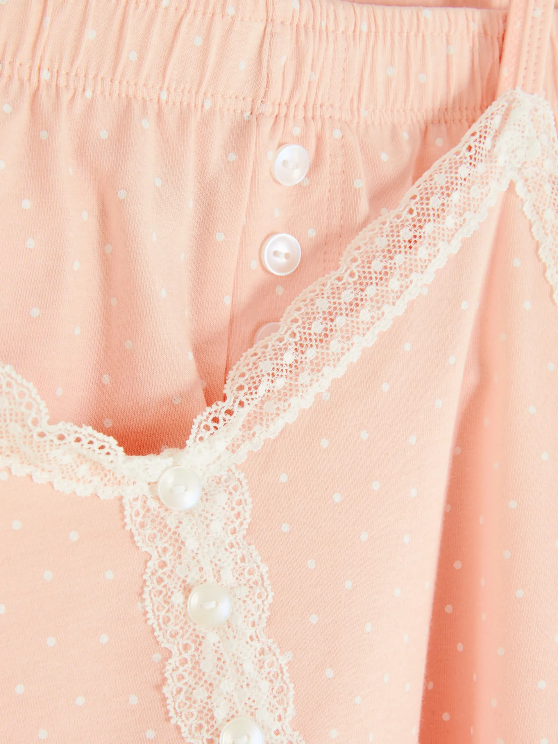 Pijama Top Alças/calções Rebordo Renda