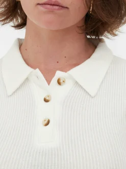 Polo Canelado Manga Comprida Rita Ora