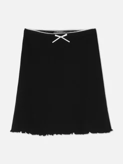 Saia Canelada Rebordo Franzido