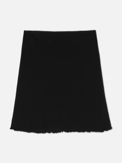 Saia Canelada Rebordo Franzido