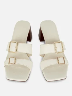 Sandálias Salto Bloco Fivelas