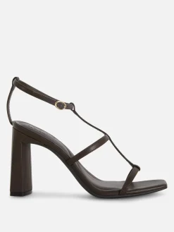 Sandálias Tacão Tiras T Rita Ora