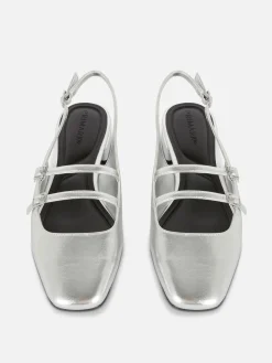 Sapatos Mary Jane Fecho Atrás Tiras Duplas