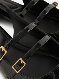 Sapatos Mary Jane Fecho Atrás Tiras Duplas