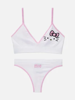 Sutiã Bralette Triângulo/tanga S/ Costuras Hello Kitty