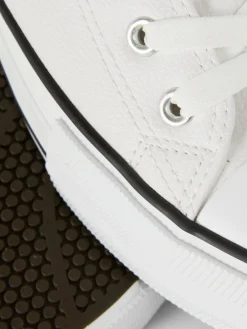 Ténis Plataforma Cano Baixo Imitação Pele