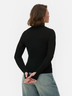 Top Manga Comprida Gola Alta Rita Ora