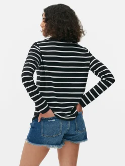 Top Manga Comprida Riscas