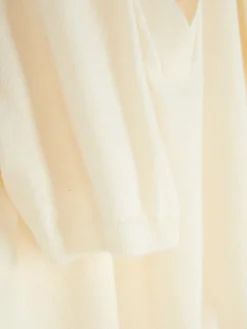 Top Manga Curta Colarinho Malha Fina