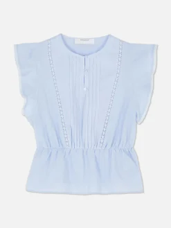 Top S/ Mangas Bordado Inglês Vitoriano