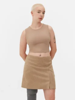 Top S/ Mangas Desportivo Curto Elástico