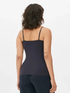 Top S/ Mangas Elástico Algodão