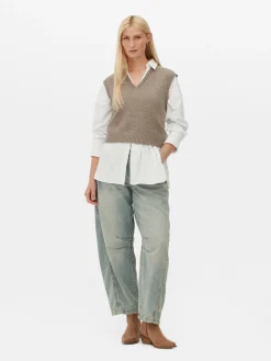 Top S/ Mangas Malha Decote V