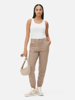 Top Sem Mangas Elástico Gola Redonda