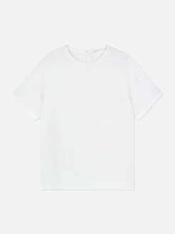 T-shirt Bolso Mistura Linho