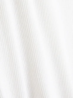 T-shirt Canelada Com Rebordo Franzido Coordenada