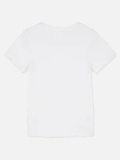 T-shirt Canelada Rebordo Franzido