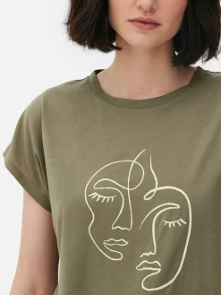 T-shirt Comprida Gola Redonda