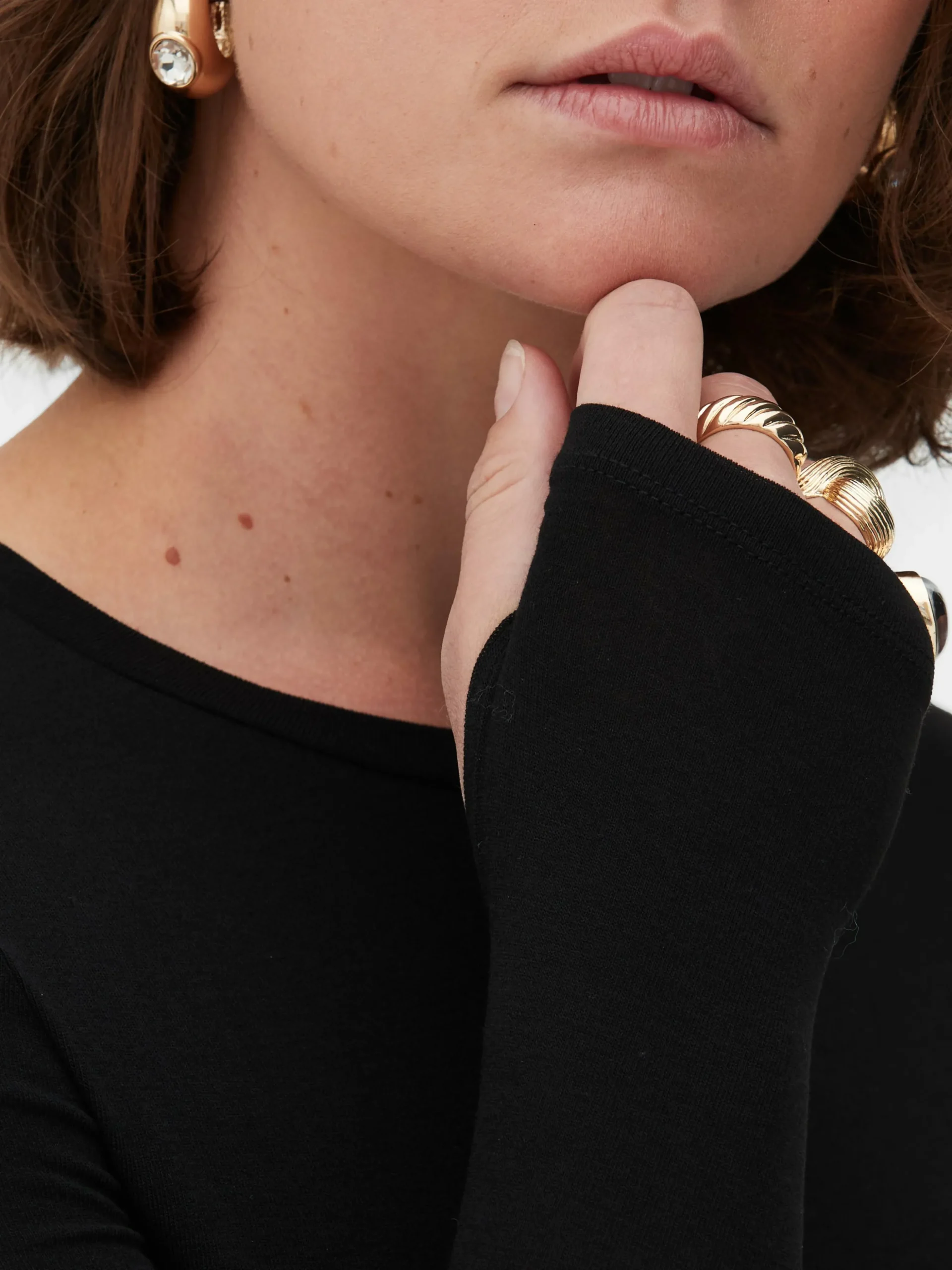 T-shirt Elástica Manga Comprida Rita Ora