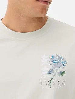 T-shirt Padrão Floral Tóquio
