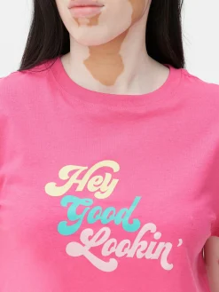 T-shirt Slogan Estampado