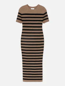 Vestido Camisola Midi Manga Curta